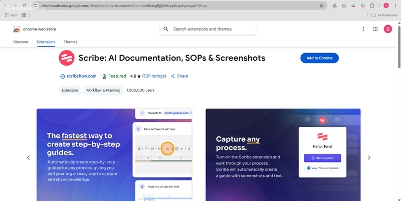 بهترین افزونه های هوش مصنوعی کروم Scribe