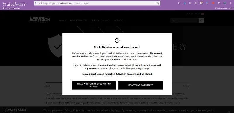 بازیابی اکانت کالاف دیوتی از طریق Activision