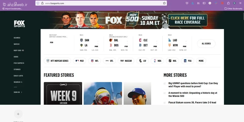 Fox Sports، بهترین سایت های دیدن فوتبال خارجی