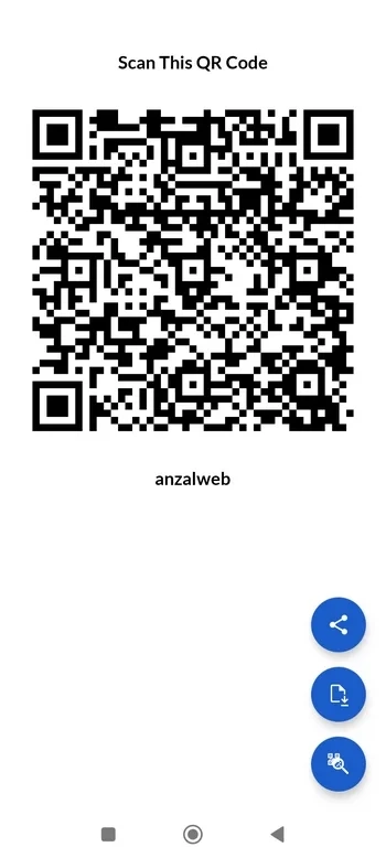 دکمه اسکن پایین برنامه دوستان