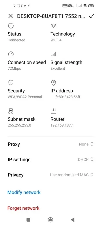 فعال کردن IPv6 اندروید برای شبکه وای فای