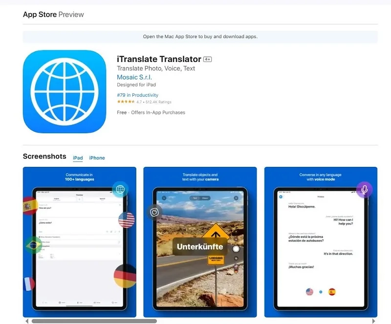 برنامه آفلاین ترجمه عربی به فارسی آی ترنسلیت