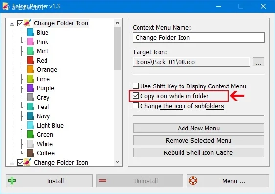 رنگ‌بندی فولدرها با Folder Painter