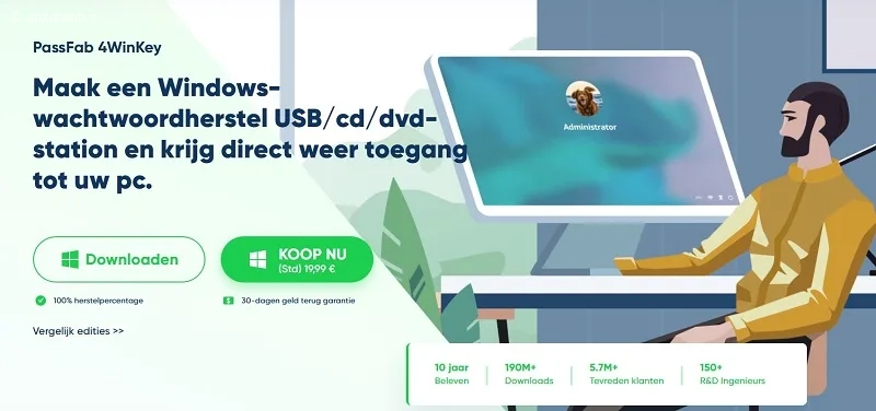 PassFab 4WinKey برای رفع مشکل پسورد ویندوز 11