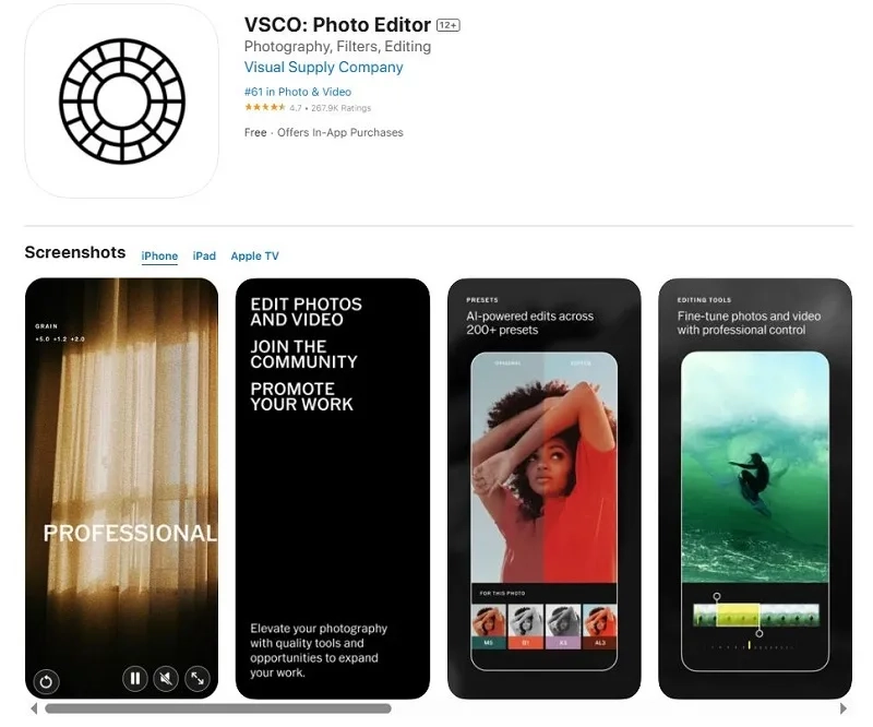VSCO جایگزین برنامه West برای اندروید و iOS