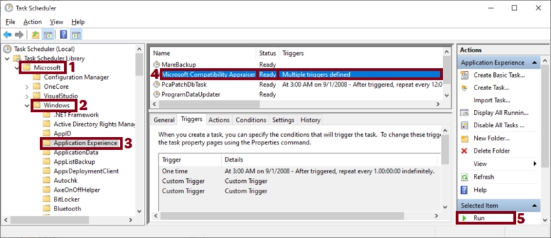 استفاده از Task Scheduler برای بررسی سازگاری سیستم با ویندوز 11