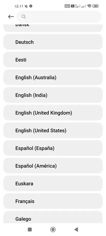 گزینه English