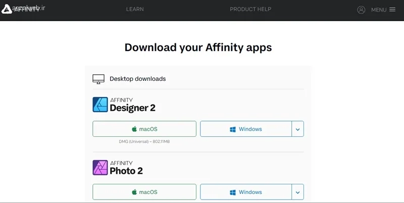 برنامه طراحی لوگو Affinity