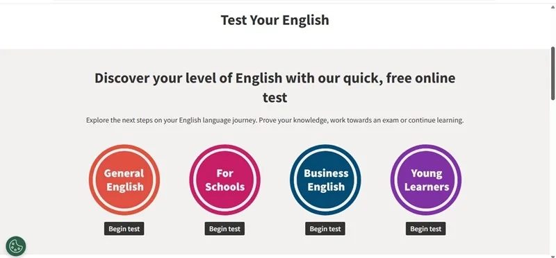 تست آنلاین کمبریج