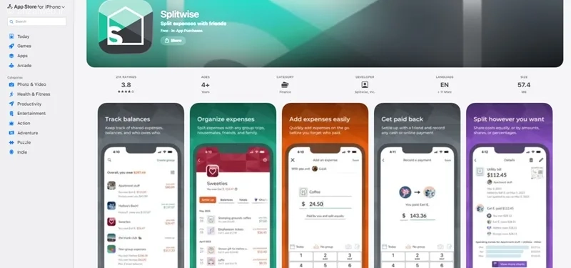 برنامه دنگ سفر splitwise