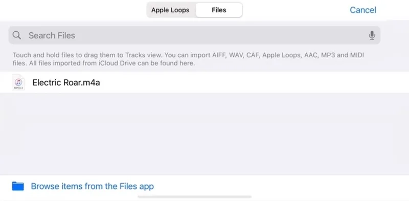 انتخاب آهنگ برای ساخت رینگتون دلخواه در آیفون با GarageBand