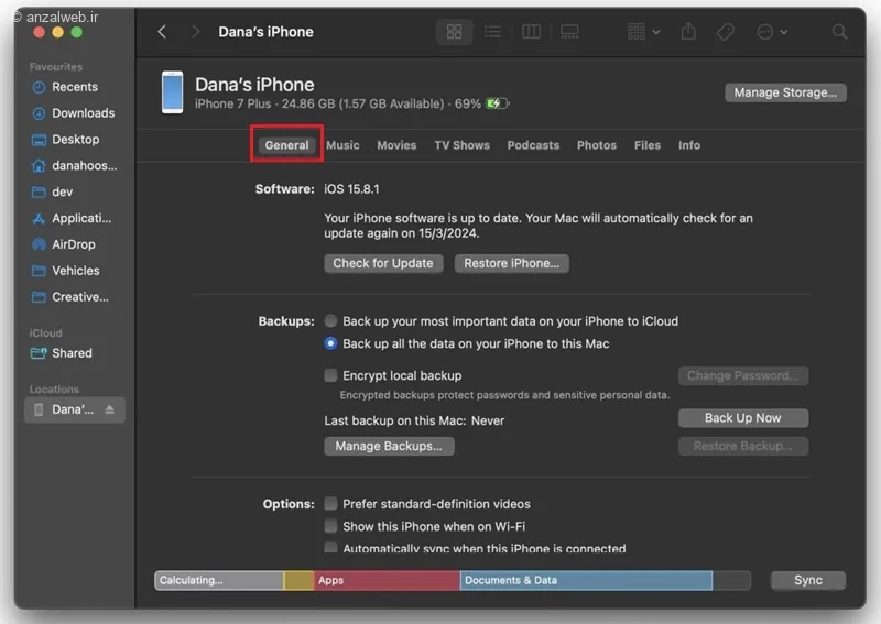 گذاشتن آهنگ دلخواه برای زنگ آیفون از طریق Finder