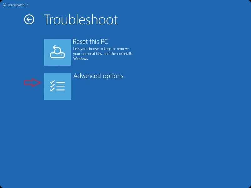 حذف آپدیت ویندوز 11 از طریق Windows RE