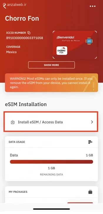 نصب سیم کارت برای سفر به ترکیه با برنامه airalo