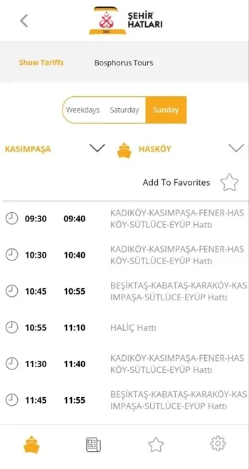 مسیریابی در ترکیه با sehir hatlari