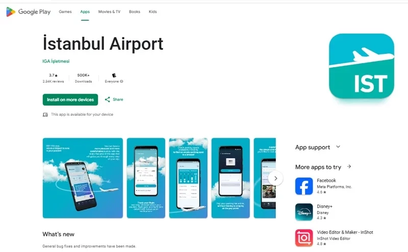 برنامه Istanbul Airport