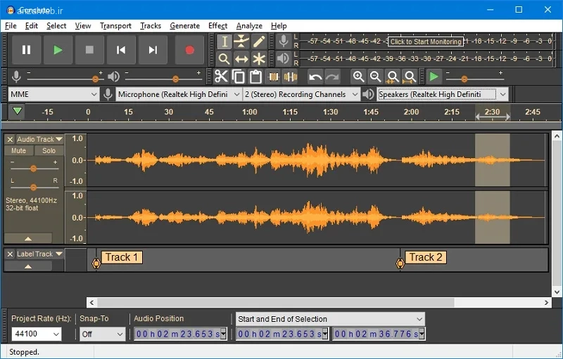 نرم افزار صدا و پادکست Audacity برنامه جایگزین Adobe Audition