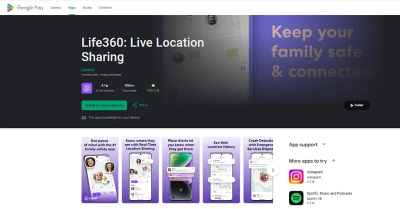 اپلیکیشن ردیابی Life360