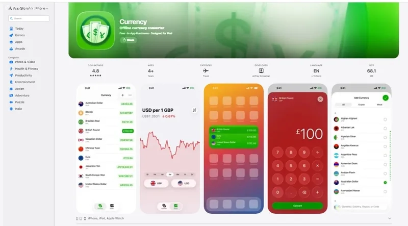 برنامه Currency