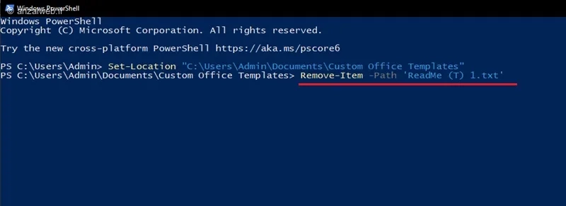 حذف دائمی فایل‌ ها در ویندوز 11 با PowerShell