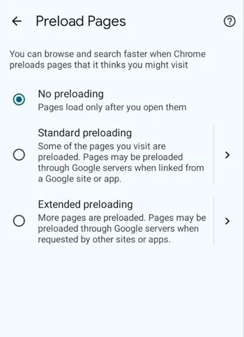 کاهش مصرف اینترنت کروم با غیرفعال کردن Preload Pages