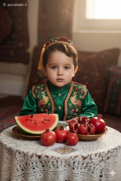 پرامپت عکس شب یلدا برای کودک