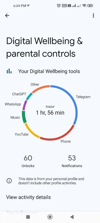 تنظیم Digital Wellbeing & Parental Controls اندروید