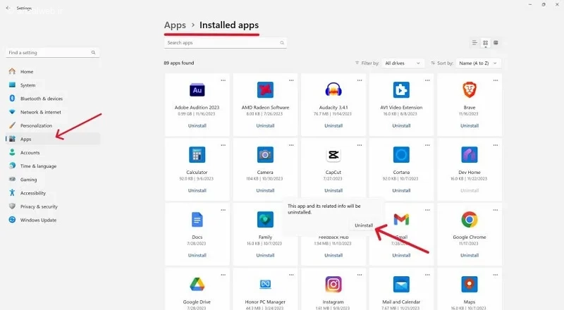 ریست برنامه‌ هایی که گزینه Reset ندارند