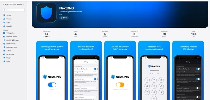 دانلود DNS برای آیفون NextDNS