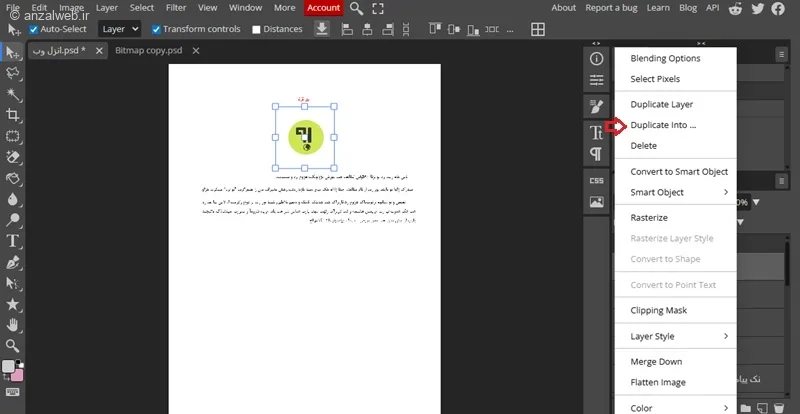 استخراج PDF با فتوشاپ