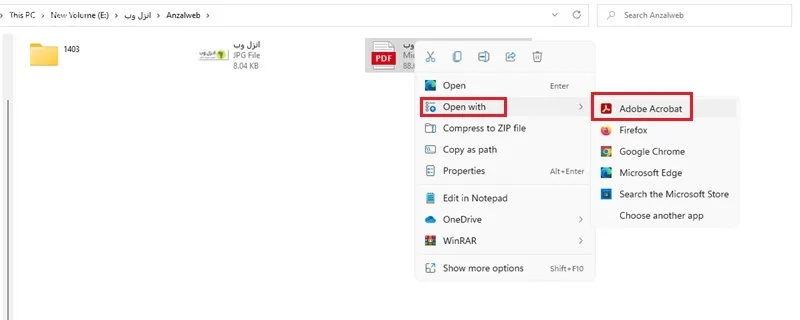 نحوه استخراج عکس از فایل PDF در Adobe Acrobat Reader