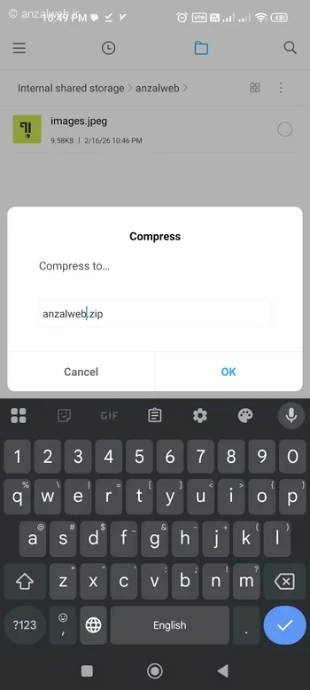 نام برای فایل ZIP