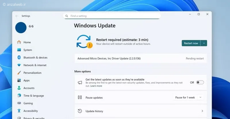 انجام کامل آپدیت‌ های ویندوز و درایورها