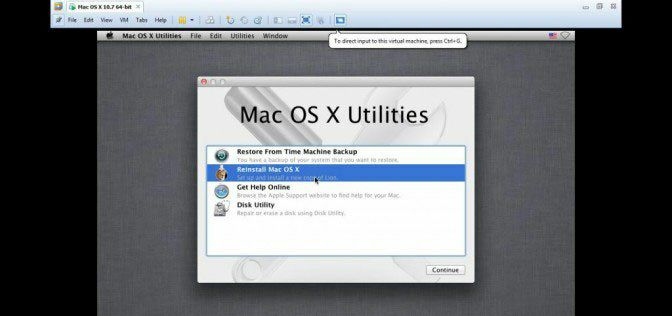 گزینه Reinstall Mac OS X را انتخاب کنید.