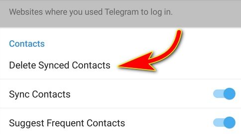 مشکل همگام سازی مخاطبین تلگرام
