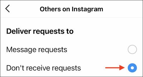 نحوه بستن اعلان درخواست دوستی در اینستاگرام