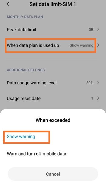 آموزش 5 روش غیرفعال کردن و حذف ارور Data usage warning اندروید