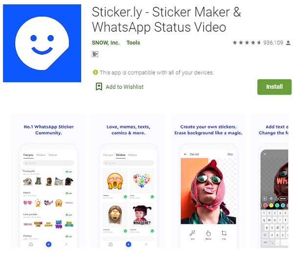 برنامه ساخت استیکر اندروید Sticker.ly