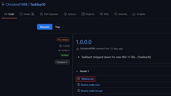 تنظیمات تسکبار ویندوز 11