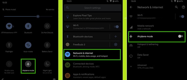 رفع مشکل No service در اندروید