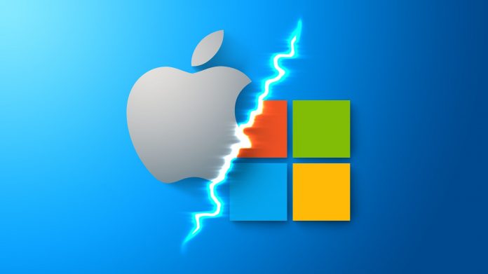ویندوز 11 نماد ضد اپل مایکروسافت
