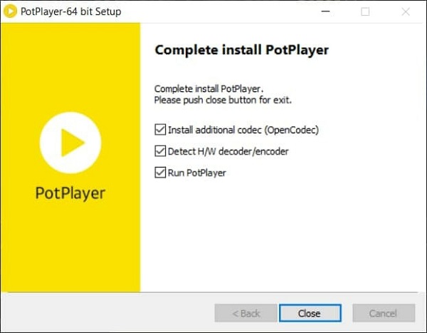 نحوه نصب کدک PotPlayer