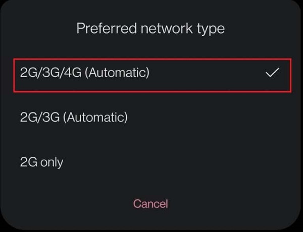حل مشکل نبودن حالت 4g/lte در تنظیمات شبکه