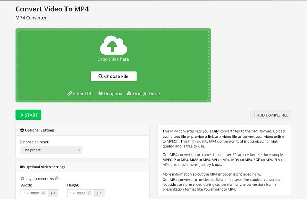 تبدیل فایل MP4 به MPEG  با Online-Convert