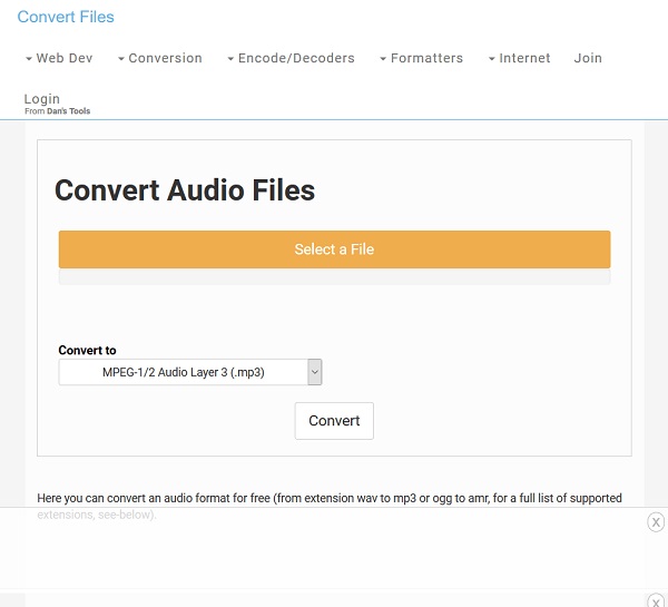  تبدیل فرمت AAC به MP3 آنلاین با Convert Files