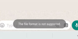 آموزش 9 روش رفع ارور File Format Not Supported در واتساپ