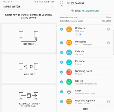 انتقال پیام ها به گوشی جدید سامسونگ با برنامه Samsung Smart Switch