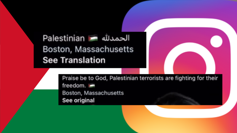 افزوده‌شدن واژه تروریست به بیو کاربران فلسطینی