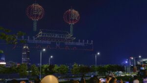 تماشا کنید: نمایش شگفت‌انگیز 1200 پهپاد در آسمان شب چین!