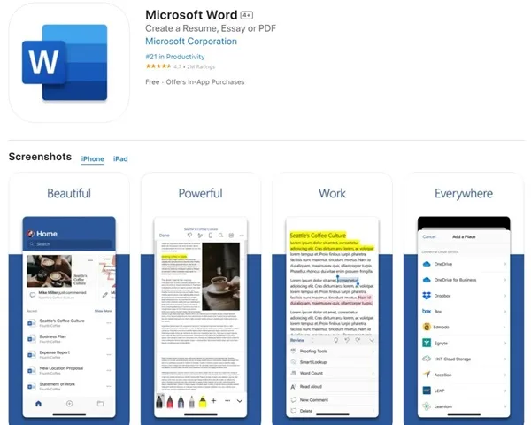 برنامه Microsoft Word